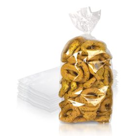 Clear Gusseted Poly Bags (5x3x15in) - 1 Mil LDPE Plastic Packaging Bags