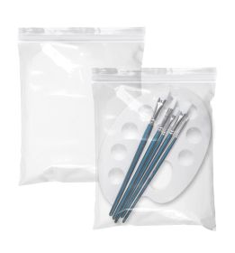 500 Count Clear Zipper Bags (10x12 in), 6 mil Heavy Duty Seal Top Polyethylene