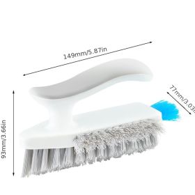 1pc Brush The Gap Between The Floor; Brush The Gap Between The Floor And The Bathroom; Brush The Bathroom Floor; Brush The Bathroom Corner; And C (Color: White & Grey)